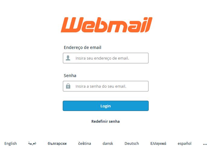 Webmail imagem Login